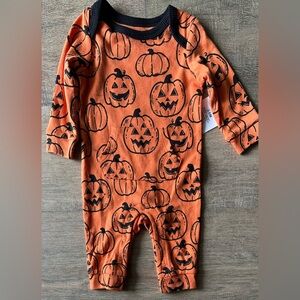 Infant Halloween Pumpkin One Piece Outfit Size 3-6 Months